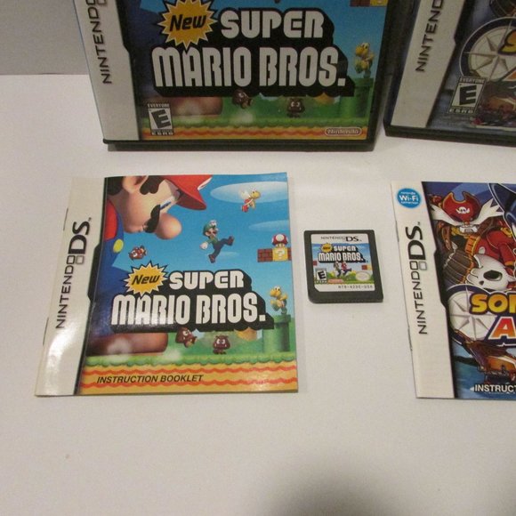 lot of 2 Nintendo DS Super Mario Bros and Sonic Rush video game manual c… - Picture 2 of 8
